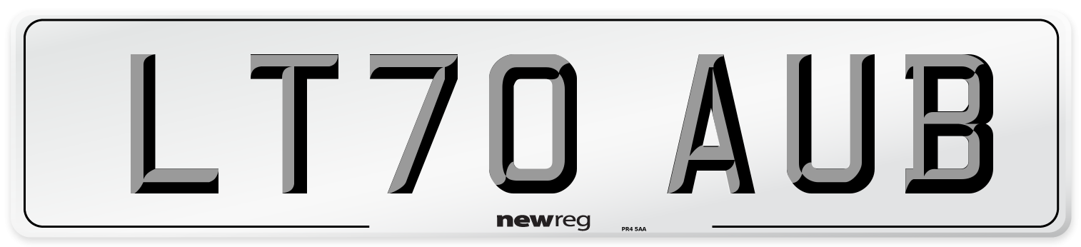LT70 AUB Number Plate from New Reg